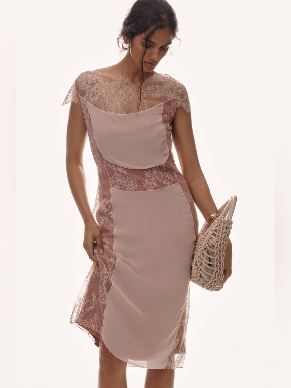 NWT Maeve Lace Slim Knee-Length Dress | Anthropologie Size Medium